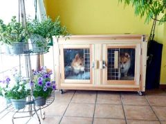 防音犬小屋・・木製で出来る防音に挑戦しました。 木製防音の犬小屋 1100